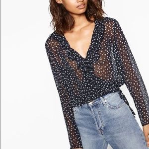 Zara star print body suit